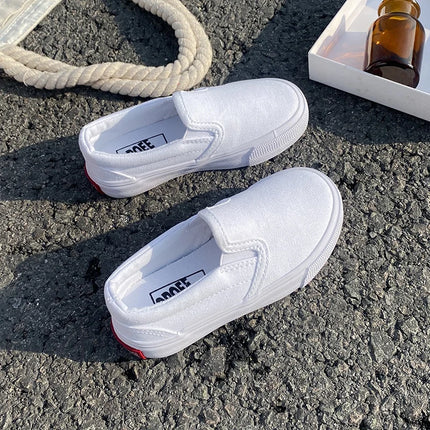1020 Fashionable and breathable children's canvas shoes, soft-soled board shoes for boys and girls, solid color children's shoes