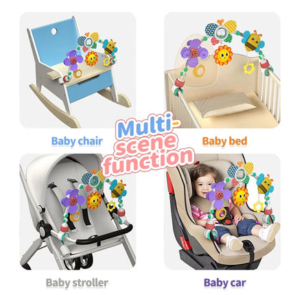 Baby Toy Stroller Arch Musical Rattle Adjustable Clip Crib Mobile Hanging Bed Bell 0 12 Months Educational Toys For Newborn Gift