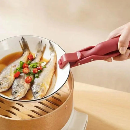 Multi-Purpose Anti-Scald Bowl Holder Clip Solid Color Color Anti 2 Scalding Home Clip Tools Silicone Kitchen