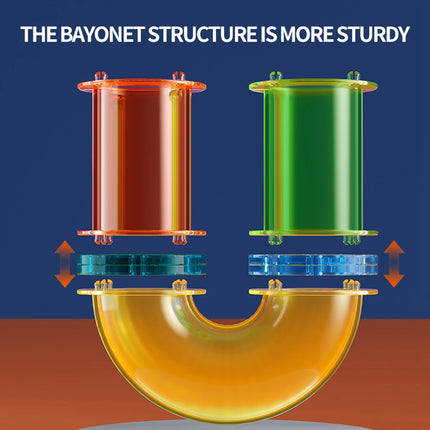 Magnetic Tiles Building Blocks for Kids 3D Clear STEM Toys Magnetic Marble Run Pipe Track Assembly Gift for 3-6 Years Old