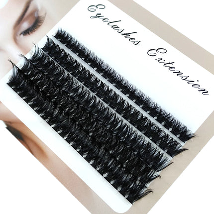 New 340/390pcs 40-160DMix 8D Fluffy Individual Lashes Clusters Extensions False Eyelash DIY at Home Cluster Makeup Eyelash Tools