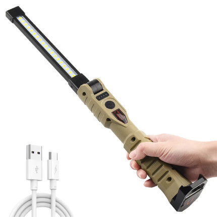 Folding COB Work Light LED Flashlight with Built-in Battery Lamp Torch Emergency Car repair Lamp Red SOS Strobe Camping lantern