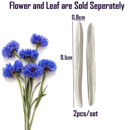 2pcs/set Cornflower Silicone Mold DIY Pastry Cake Fondant Leaf Mould Chocolate Flower Ice Clay Decoration Kitchen Bake ToolM2878