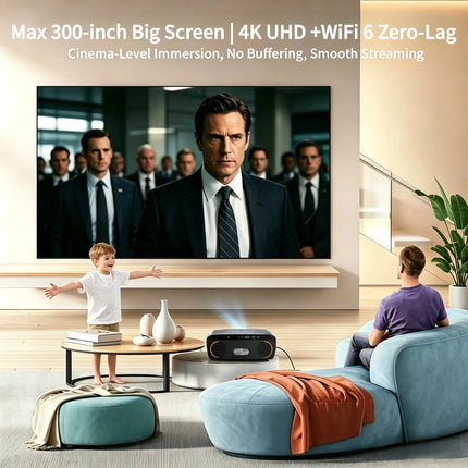 4K UHD Video Projector 4200 ANSI Android 14 Google TV Smart Home Theater WiFi6 TOF Auto Focus Dual Speakers Movie Beamer 2026