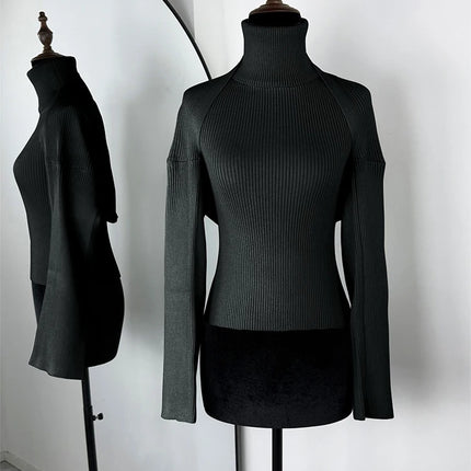Trendix Hollow Out Sweater Sets For Women 2025 Fall New Long Sleeve Knitwear Shawl Suits Sexy Backless Knit Tank Top 2 Piece Set