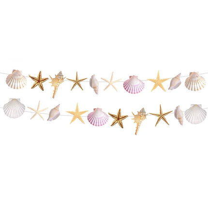 10Guests Wave Ripples Party Disposable Tableware Sea Beach Party DIY Sea Star Shell Summer Birthday Babyshower Supplies