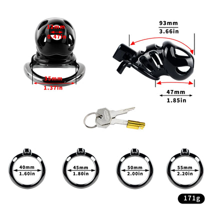 LICKER Strapon Resin Chastity Cage With Aluminum Alloy Penile Ring Silicone Catheter Dick Pleasure Cock Restrict For Asceticism