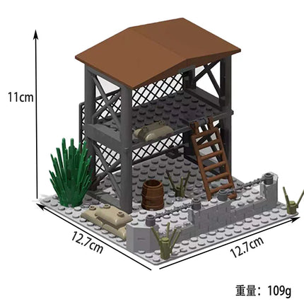 WW2 Military Observation Tower - Army Base Building Blocks