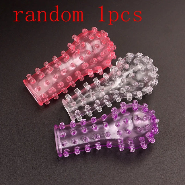 Couples Finger Vibrator Set – 1 Pc Silicone Clitoral Stimulator Sleeve, Finger Massager for Women Adult Toy