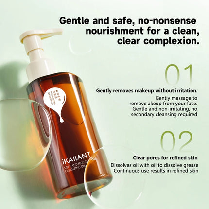 iKAIIANT Cleansing Oil Hydrating Makeup Remover for Face and Eyes, Gentle & Non-Irritating Deep Cleansing Water for Clear Skin