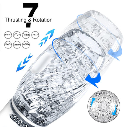 Typhoon- Automatic Telescopic Male Masturbator Thrusting Rotation Vibrating Vagina Masturbation Cup Sex Toys for Men Adult Goods