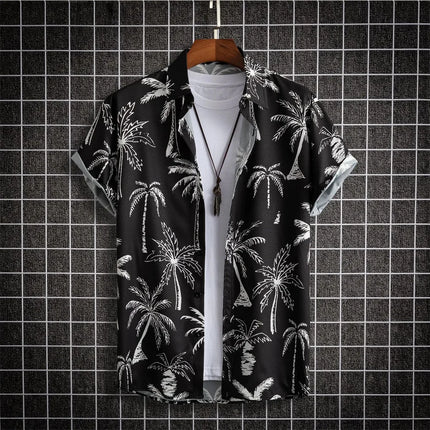 Summer Hawaiian Beach Men's Shirt 3D Printing Casual Clothing Oversized Short Sleeve Shirts for Men Street Fashion Tops