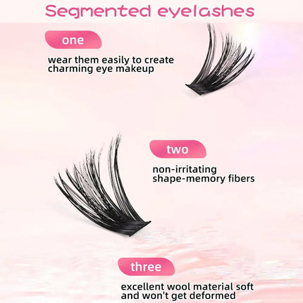 DIY Lash Extension Kit 120pcs Lash Clusters  8-16mm Individual Lashes Kit with Lash Bond and Seal, Tweezers for Self Use Makeup