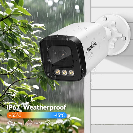 ASECAM 4K Super Starlight IP Camera Aurora Lux True Full Color Night Vision F1.0 Lens POE Onvif 8MP Security CCTV Surveillance