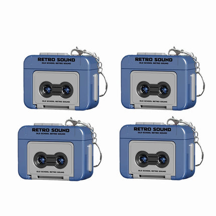 Retro Mini Recorder Player Keyring New Style Funny Record Players Keychain Suprise Gift Supplies Car Keychain