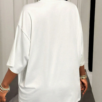 BamGleam Oversized T-shirt Loose Casual Hip-Hop Style Graphic Printed Women T-Shirt Summer Fashion Y2k Ladies Clothes Female Tee