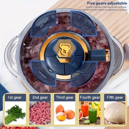 2L 3L 5L Electric Mincer Grinder 304 Stainless Steel Multifunctional Vegetable Slicer Chopper Meat Processor 220V EU Plug