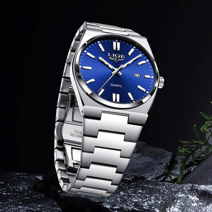LIGE 2025 New Luxury Fashion Men's Watch Waterproof Luminous Date Quartz Watch Business Wristwatches Montre Pour Hommes Reloj