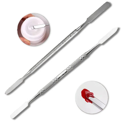 10pcsStainless Steel Mixing Spatula Tool Spatuler   Stick Color Tools  Dental Nail Art Makeup Foundation Eyeshadow Mixing