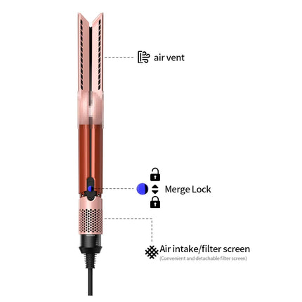 New Model Hair Dryer Straightener Ht01 Dual-Use 2-in-1 Negative Ion Smooth Styling Multifunctional Hair Straightener