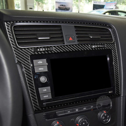 For Volkswagen Golf 7 GTI MK7 2013-2019 Carbon Fiber Gear Shift Air Outlet Window Lift Dashboard Suit Trim Car Interior Sticker