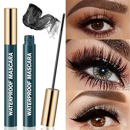 4D Mascara, Black, Waterproof, Ultra-Long, Volumizing, Long-Lasting Smudge-Proof, Perfect Festivals and Special Occasions