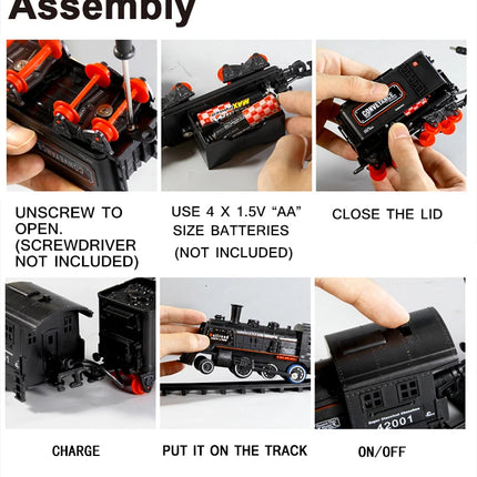 Electric Railway King Classical Passenger Train Simulation Water Steam Locomotive Playset Battery Operated Train Toy Smoke Sound