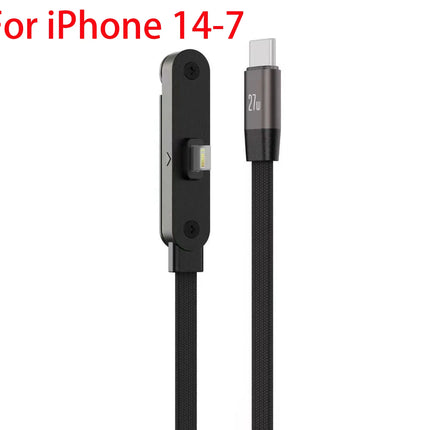 240W Type-C To Type C Cable Elbow Fast Charging Data Cable Foldable Stand Phone Holder For iPhone 17/16/15 For Samsung Charger