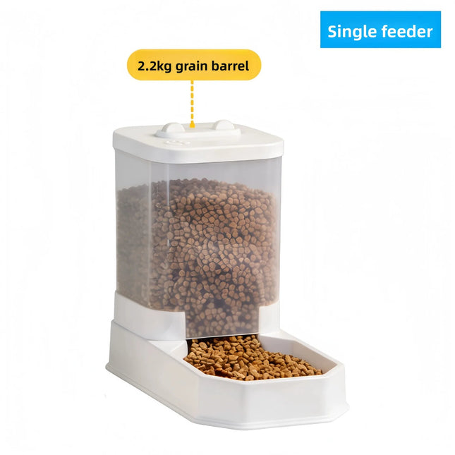 4L Large Capacity Automatic Cat Feeder & Waterer Set | Gravity Pet Food Dispenser for Cats & Dogs | BPA-Free & Non-Electric Safe