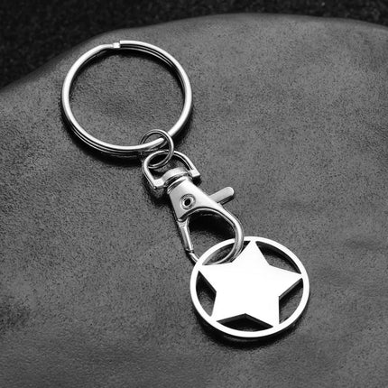 Trolley Cart Tokenrings Keychains Shopping Trolley Token Coin Keyring