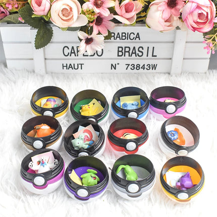 12 Pcs/Set Pokemon Pikachu Pokeball Action Figure Game Poke Ball Model Anime Figure Dolls Children Birthday Gift Toys