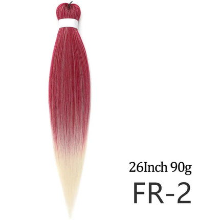 Pre-stretched long braided hair 26-inch crochet braided hair synthetic African Ombre giant Xpression braided hair