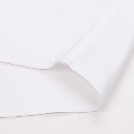 5XL Modal Polyester Fiber White Shirt Men's Long-Sleeved Casual Business Shirt Plus Size Big and Tall Easy Care