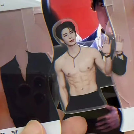 Fashionable and Handsome Male Star Zhang Linghe Acrylic Pull-out Standing Sign Model Keychain Desktop Ornament Fans Support Gift