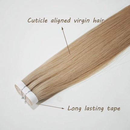 [NEW] Full Shine 50G One Piece Invisible Genius Hair Extensions Tape-In Real Human Hair Remy Skin Weft Thick Ends For Women