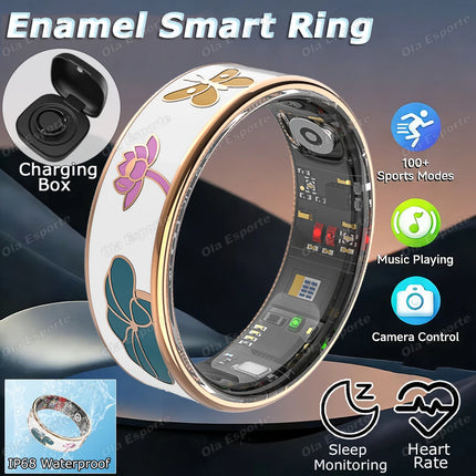 New Fashion Healthy Smart Ring IP68 Waterproof Wireless Call Heart Rate/Sleep/Blood Oxygen Monitoring For Android/IOS Men Women