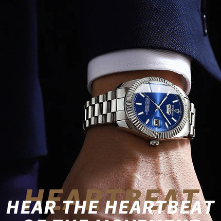 BINBOND B7012 Mens Fashion Business Sports Quartz Watch 30M Waterproof Luminous Classic Calendar Creative Clock Mens Wristwatch