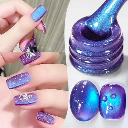 BORN PRETTY 10ml Blueberry Cat Magnetic Gel Nail Polish Summer Fruit Series Green Blue Purple Gel Nails Supplies Manicure