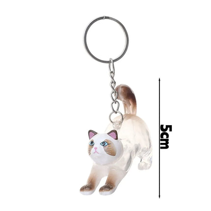 New Cat Hair Storage Keychain Bag Pendant Transparent Pet Fur Keepsake Capsule Souvenir Collection Gift Decoration Accessories