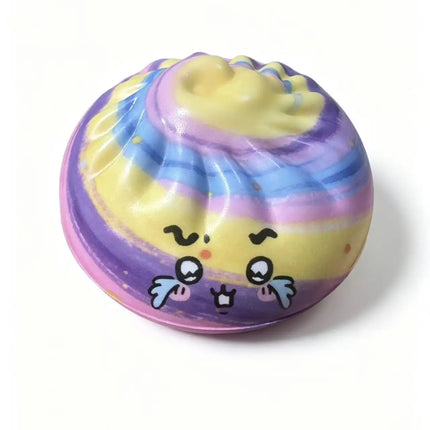 New Dumpling Pressure Dumpling Squishies Cute Colorful Bun Toy Slow Rising Stress Relief Fidget Toy for Adults Anti-Anxiety Gif