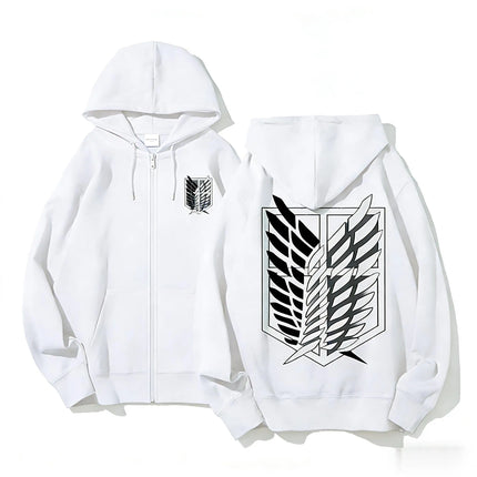 Attack on Titan Anime Hoodie Zip Up Sweatshirt Men Women 2026 New Loose Casual Streetwear Cosplay Jacket Pullover Long Sleeve