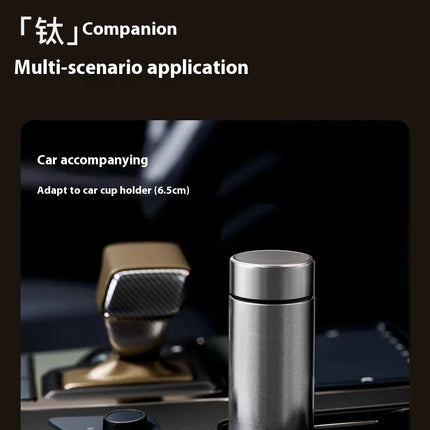 Pure Titanium Insulated Cup Men And Women'S Water Cup Portable Tea Cup Tea Water Separation Titanium Cup Cold Insulation Bottle