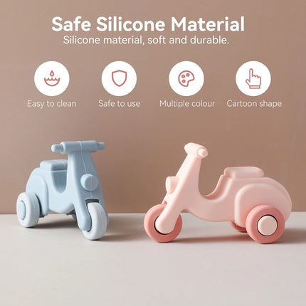 The Baby Silicone Electric Bike Toy Is Duper Considerate Body Is Made Of Silicone Material Which Is Soft And Has Rounded Corner