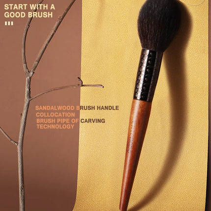 CHICHODO Professional animal hair makeup brush Precise loose powder brush powder Simple beauty tools - Goat Hair -F203