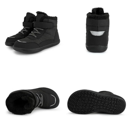 Kids Wide Toe Barefoot Snow Boots | Boys/Girls Winter Minimalist Sneakers | Girls Boys Warm Boot Toddler Little Big Kids