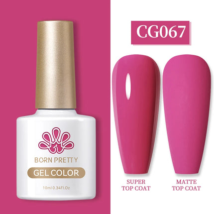 BORN PRETTY 10ml Gel Nail Polish Gel 130 Colors Semi Permanent Solid Nail Gel Varnish Soak Off UV Gel for Base Top Coat