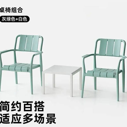 Nordic Patio Bistro Set Foldable Plastic Chair Table Balcony TikTok Viral Outdoor Furniture for Balcony Patio Furniture Set