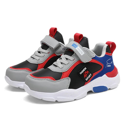 New Children's Leather Casual Shoes For Boy Girls Sneakers Breathable Kids School Walking Non-slip Sport Running Shoes Outdoor