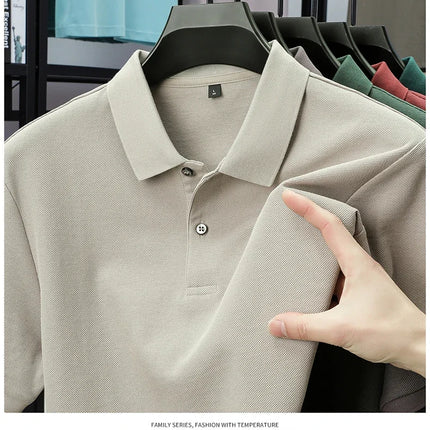 Men's 100% Cotton Polo Shirt - Summer Casual Breathable Tee, 19 Colors, Ideal for Golf and Sports, Business Casual, Silk-Like Finish