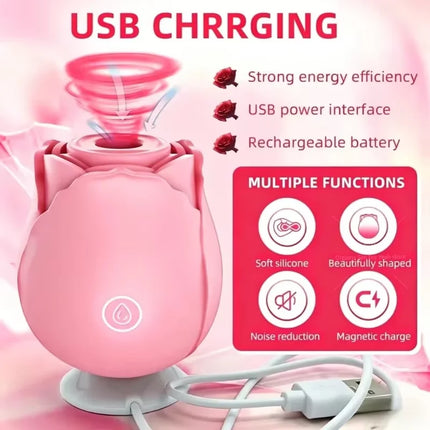 Powerful Sucking Vibrator for Women Tongue Licking Clitoris Vagina Stimulator Female Vacuum Oral Nipple Sucker Adult Sex Toy